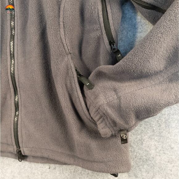 Columbia Full-Zip Jacket Gray Titanium Fleece Long Sleeve Pockets Women's Size M - Picture 4 of 14